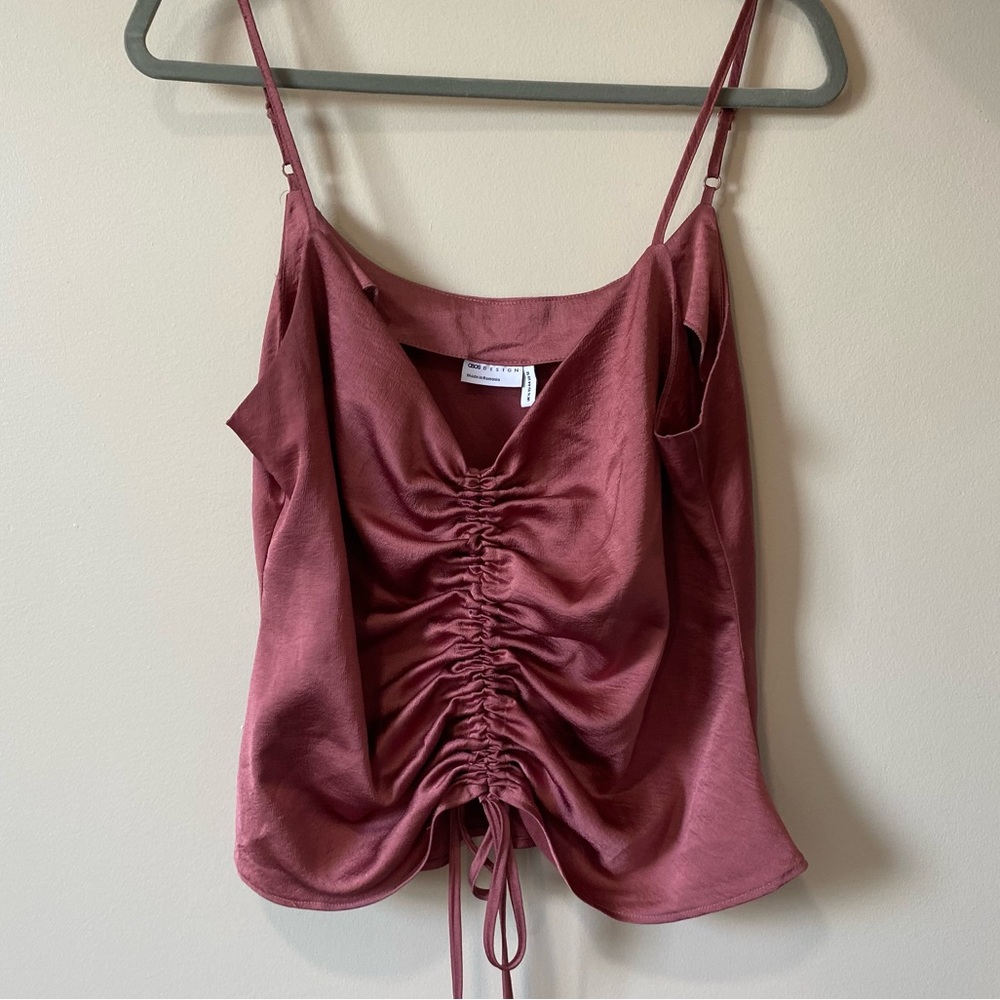 ASOS Size 12 ruched top in a rusty pink